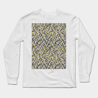 Abstract zebra yellow Long Sleeve T-Shirt